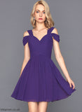 Sweetheart Chiffon A-Line With Ruffle Dress Cocktail Ally Cocktail Dresses Short/Mini