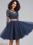 Homecoming Dress A-Line Lace Short/Mini With Patsy Tulle Neck Scoop Homecoming Dresses