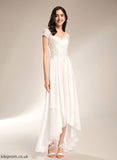 Wedding Dress Jillian Wedding Dresses V-neck A-Line With Asymmetrical Lace
