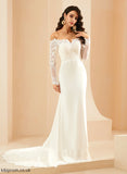 Trumpet/Mermaid Off-the-Shoulder Court Rosalind With Dress Train Lace Wedding Wedding Dresses