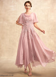 Dress A-Line Lace Mother of the Bride Dresses Taryn the Bride Ankle-Length Cowl Chiffon of Mother Neck
