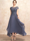 Scoop the Mother of the Bride Dresses Sequins Lace A-Line Dress Kendra With Neck Mother Asymmetrical Bride of Chiffon