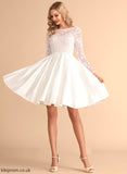 Wedding Dress Satin Neck Lace Wedding Dresses Jayla Ball-Gown/Princess Knee-Length Scoop