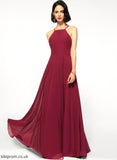 Neckline Straps&Sleeves A-Line Silhouette Fabric Floor-Length Length Square Kamari Bridesmaid Dresses