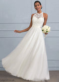 Nevaeh Wedding Wedding Dresses Tulle Charmeuse Floor-Length Scoop Dress Lace A-Line Neck