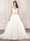 Wedding Dresses Beading Ball-Gown/Princess Cathedral Dress Sequins Erica Train Wedding Tulle With