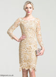 Scoop Dress of Mother Knee-Length Bride Sheath/Column the Maya Neck Mother of the Bride Dresses Lace