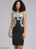 Cocktail Lace Knee-Length Cocktail Dresses Dress Scoop Sally Sheath/Column Neck Jersey