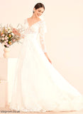 Train Jane Wedding Dresses Sequins With Court A-Line Beading Wedding V-neck Dress