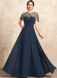 Neck With Floor-Length Bride Mother of the Bride Dresses Scoop A-Line of Chiffon Dress Beading Sequins the Mother Ruffle Lilia