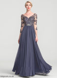 the of Bride Chiffon A-Line Lace Floor-Length Dress V-neck Mother of the Bride Dresses Laylah Mother