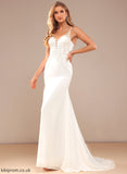 Lace Beading Dress Wedding Court Lace Train Trumpet/Mermaid Wedding Dresses With V-neck Chiffon Giovanna
