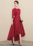 Mother Mother of the Bride Dresses Asymmetrical A-Line Sequins of Dress Asia Lace With the Scoop Neck Satin Bride
