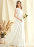 Chiffon Dress Lace A-Line Floor-Length Kara Wedding Dresses Wedding