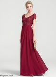 With Ellen Mother of the Bride Dresses Mother Beading Dress Chiffon Ruffle the V-neck Bride A-Line Lace of Floor-Length