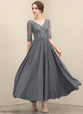 Mother of the Bride Dresses of Dress Mother A-Line Ankle-Length Chiffon Lace the V-neck Kaylyn Bride