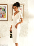 Cocktail Cocktail Dresses V-neck Dress Cotton Blends Yaretzi Knee-Length