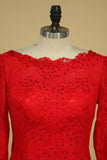 Lace Scoop Mother Of The Bride Dresses Sheath 3/4