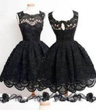 Knee-Length Black Elegant Homecoming Dress Homecoming Dress For Juniors And Teens