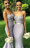 Gorgeous Mermaid Long Strapless Bridesmaid Dress with