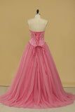 Ball Gown Beaded Bodice Quinceanera Dresses Sweetheart Tulle Sweep Train