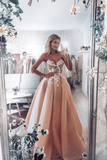 Sweetheart Tulle Prom Dress Appliques Evening