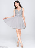 Lace Chiffon Dress Homecoming Dresses With Sequins Short/Mini Homecoming Tricia A-Line Beading Sweetheart