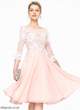 Neck Hedda Dress Homecoming Dresses A-Line Knee-Length Lace With Chiffon Scoop Homecoming
