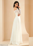 Wedding Dresses Dress Lace Sweep Wedding Train Off-the-Shoulder A-Line Erica With Chiffon