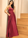 Neckline A-Line V-neck Fabric Silhouette Straps&Sleeves Length Satin Floor-Length Mariela A-Line/Princess Natural Waist Bridesmaid Dresses