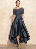 Mother of the Bride Dresses Dress Neck the of Keyla Scoop Mother A-Line Lace Pockets Bride Asymmetrical With Satin