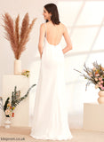 Wedding Dresses Lace A-Line Madison Train With Bow(s) Dress Sweep Front Wedding Split V-neck