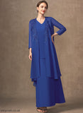 Dress Chiffon of Mother Miah Ankle-Length the A-Line Mother of the Bride Dresses V-neck Bride