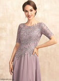 A-Line Neck Lace Dress of Chiffon Camilla Scoop Mother of the Bride Dresses Mother Floor-Length the Bride
