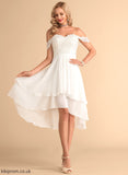 With Wedding Dresses Wedding Sequins Beading Chiffon Dress Asymmetrical Estrella Lace A-Line