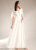 Dress Wedding Floor-Length Wedding Dresses V-neck Natalee Beading With A-Line