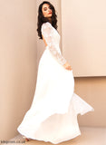 V-neck A-Line Floor-Length Wedding Dresses Dress Wedding Lace Olivia With Chiffon