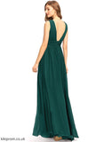 Neckline Length Silhouette V-neck Pleated Embellishment A-Line Fabric Floor-Length Chloe Bridesmaid Dresses