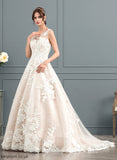 Tulle With Court Illusion Sequins Lace Beading Wedding Train Kendall Wedding Dresses Dress Ball-Gown/Princess