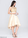 Taffeta Asymmetrical Neck Homecoming Dresses Homecoming Scoop Tabitha Dress Lace A-Line With