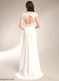 Wedding Train Lace Rayna Sheath/Column Sweep V-neck With Wedding Dresses Dress