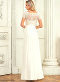 Gisselle Lace Floor-Length Lace Wedding A-Line Chiffon V-neck With Wedding Dresses Dress