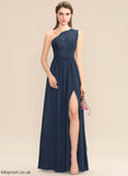 Neckline One-Shoulder SplitFront Fabric Floor-Length Embellishment Length A-Line Silhouette Skyla A-Line/Princess Sleeveless Bridesmaid Dresses