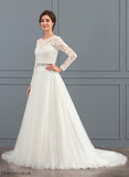 Neck Wedding Dresses Dress Wedding Scoop Train Sweep Tulle Ball-Gown/Princess Nell