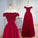 A Line Floor Length Off Shoulder Lace Up Appliques Prom Dresses