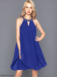 Madyson With Cocktail A-Line Dress Chiffon Cocktail Dresses Neck Knee-Length Beading Scoop