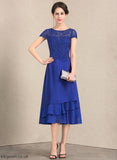 the Mother of the Bride Dresses Mother Dress Selena of Lace A-Line Neck Scoop Chiffon Tea-Length Bride