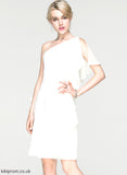One-Shoulder Chiffon Ruffle With Sheath/Column Anabella Dress Knee-Length Cocktail Cocktail Dresses