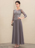 Ankle-Length Mother A-Line Bride of Mother of the Bride Dresses Dress the Frederica Neck Lace Scoop Chiffon