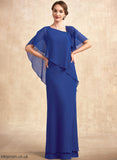 Annika Bride Mother of With Floor-Length Sequins A-Line Mother of the Bride Dresses the Beading Chiffon V-neck Dress